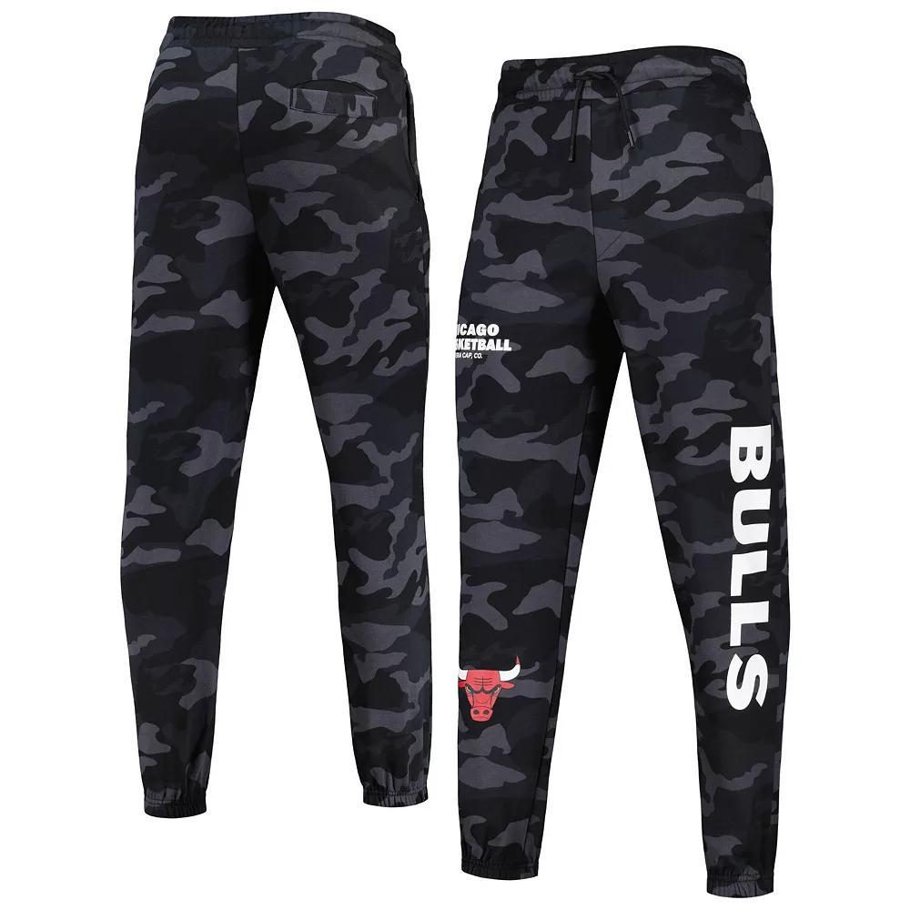 Men's New Era Black/Camo Chicago Bulls Tonal Joggers, Size: Medium Product Image