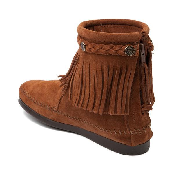 Womens Minnetonka Back Zip Boot - Chestnut Product Image