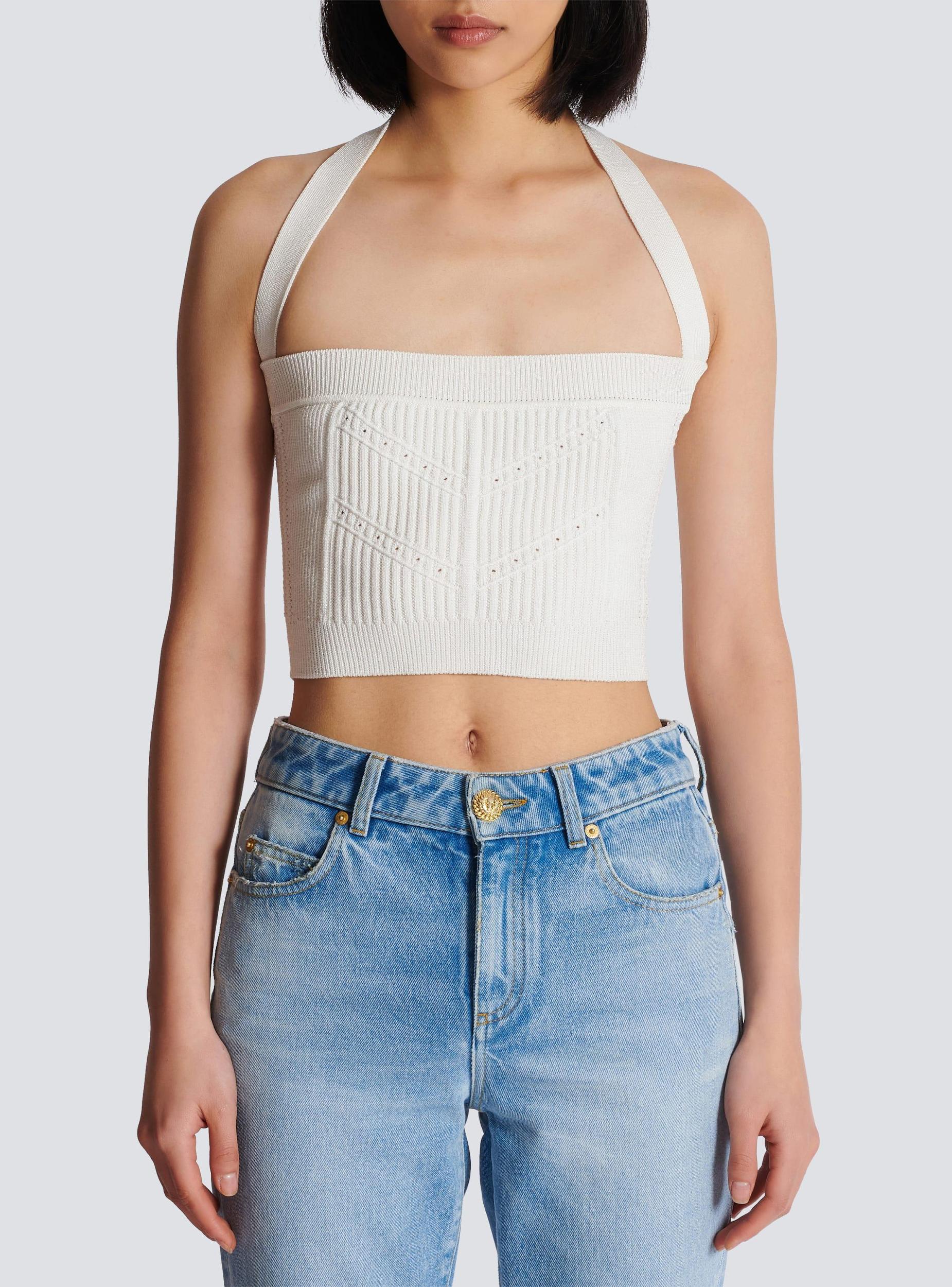 Knitted halterneck top Product Image