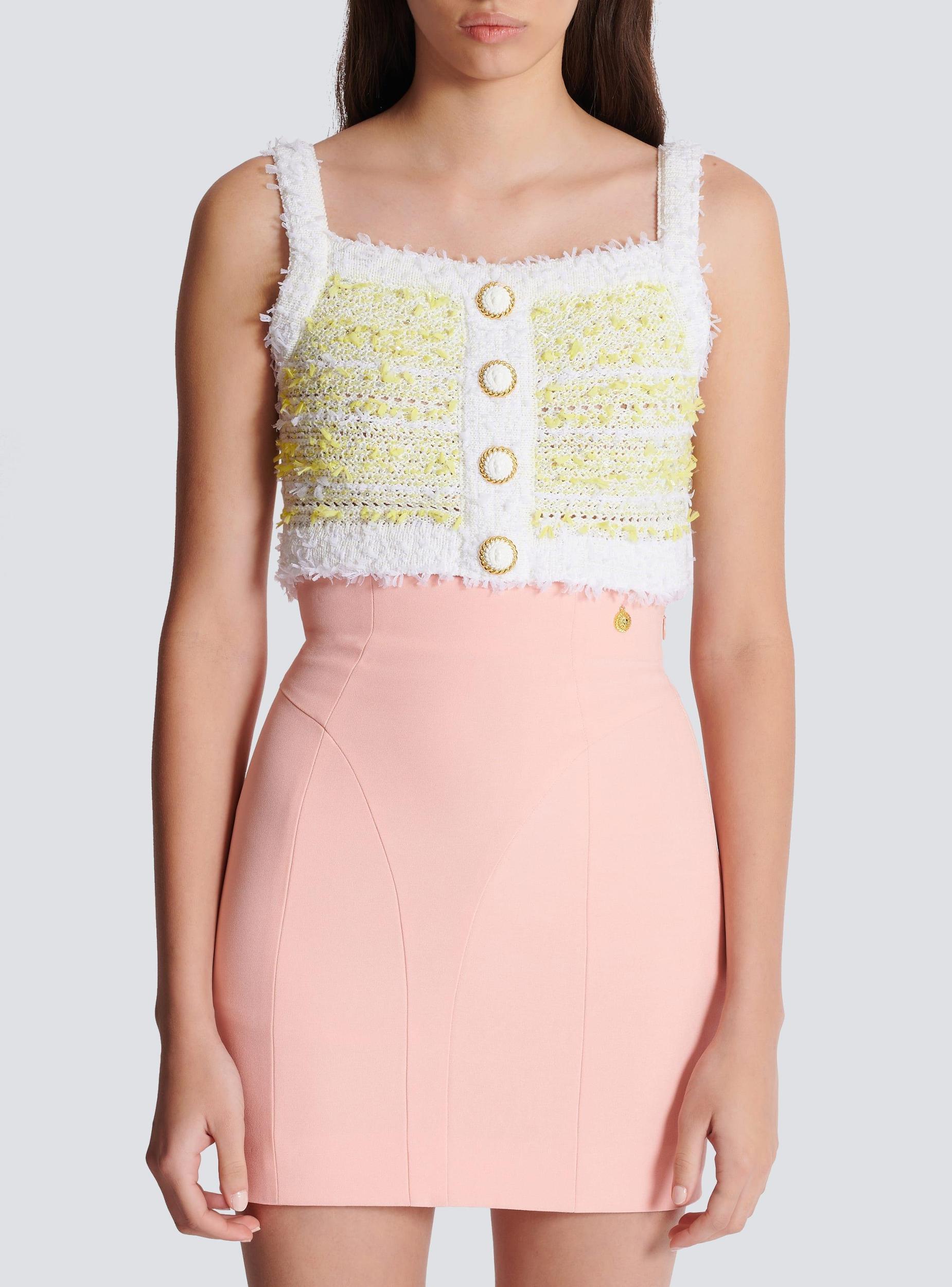 Strappy tweed top Product Image