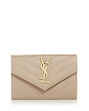 Womens Cassandre Matelass Small Envelope Wallet in Grain de Poudre Embossed Leather Product Image