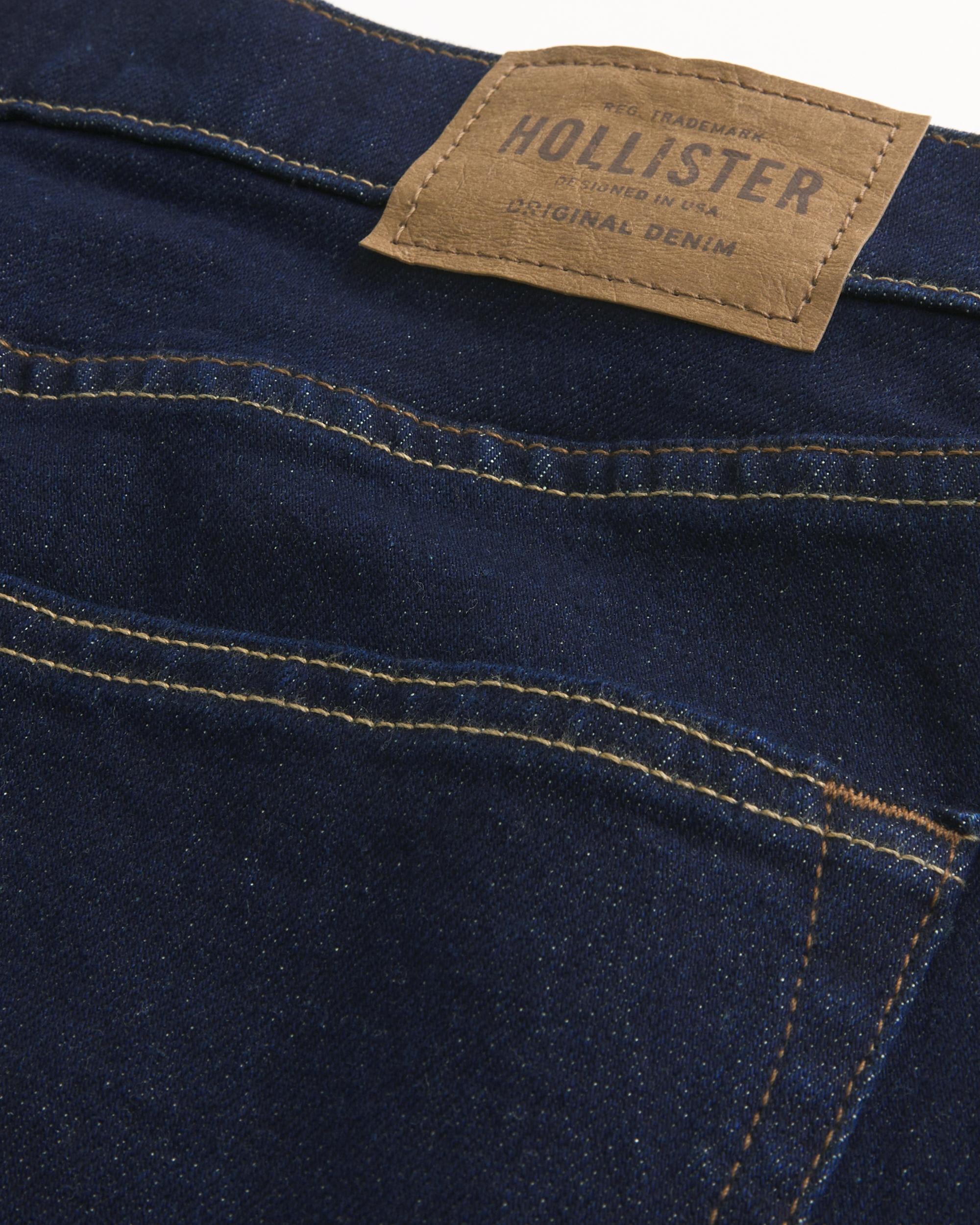 Dark Wash Straight Jeans Product Image