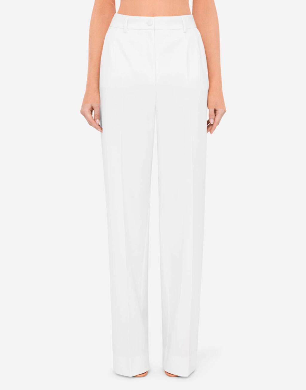 DOLCE & GABBANA Wool Pants In White Product Image
