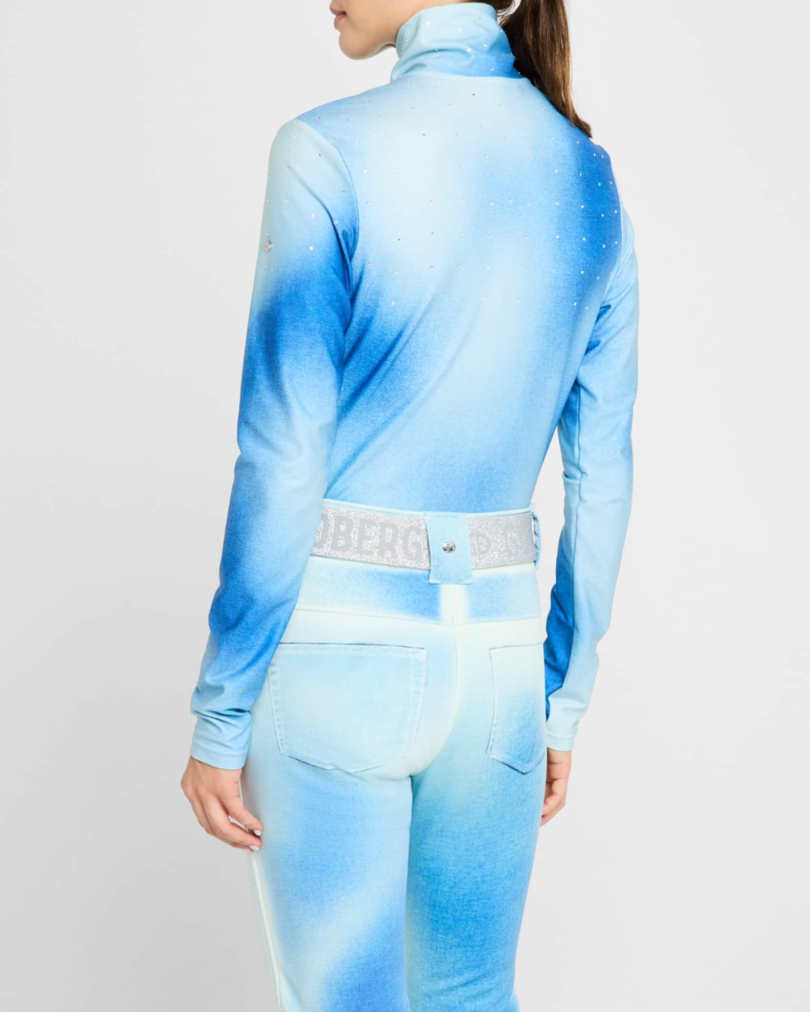 Jean Crystal Denim Printed Ski Pully  Product Image