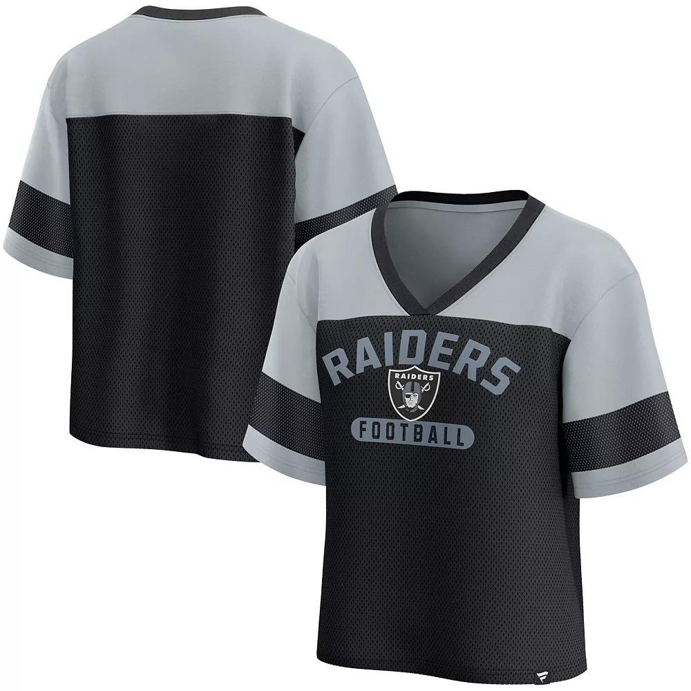 Women's Fanatics  Black/Gold Pittsburgh Steelers Homeschool Jersey Poly V-NeckFashion Top, Size: Large Product Image
