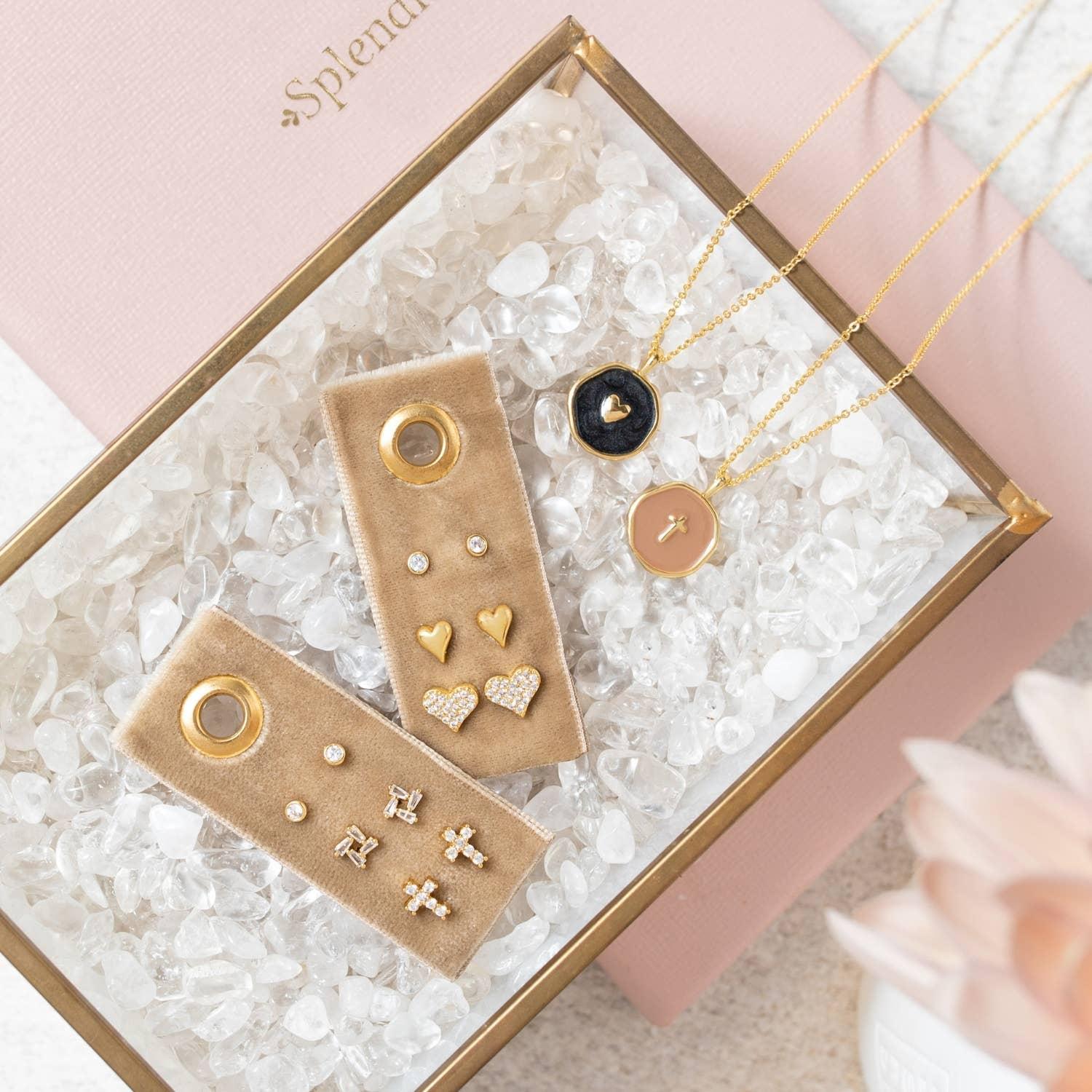 Cross Velvet Stud Gift Set Product Image