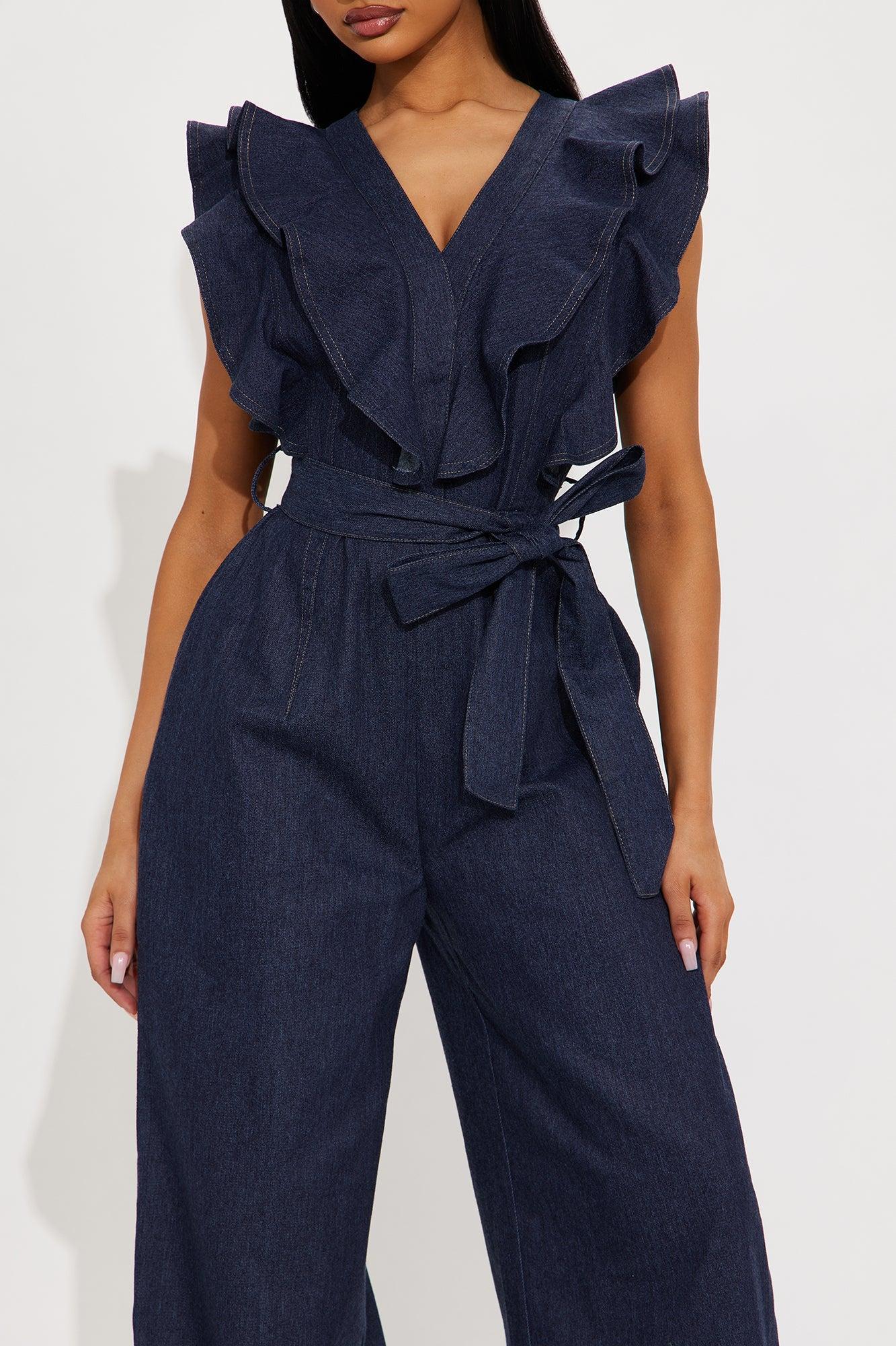 Field Of Dreams Jumpsuit - Denim Product Image