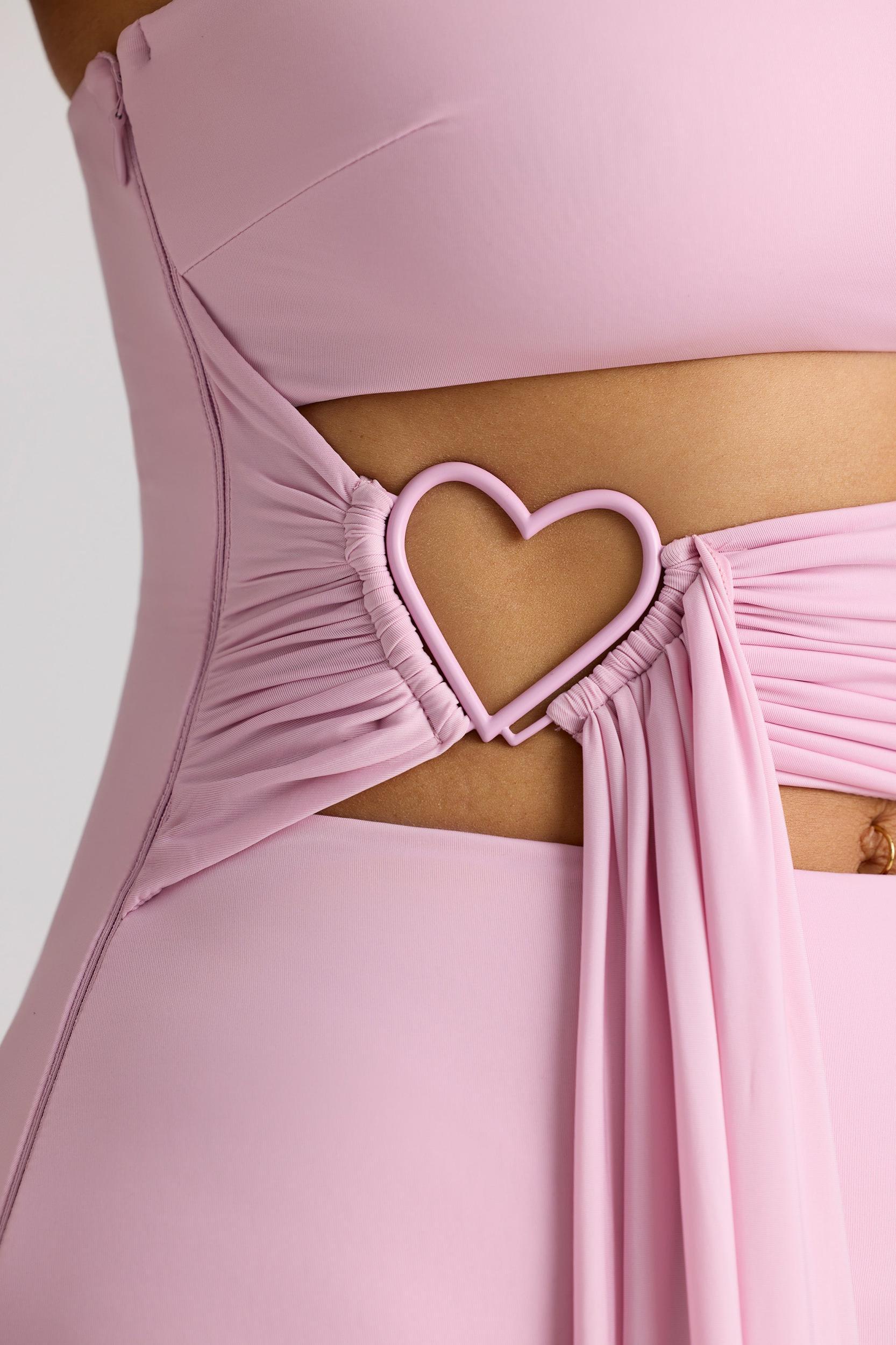 Bandeau Mini Dress in Soft Pink Product Image