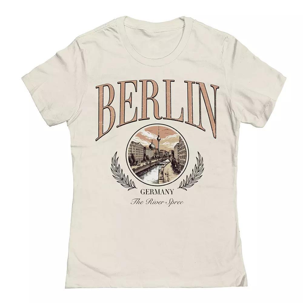 Junior's Berlin City Light Graphic Tee, Women's, Size: Small, Natural Product Image