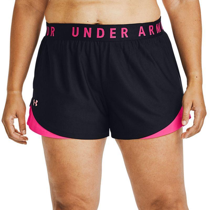 Plus Size Under Armour Play Up 3.0 Shorts, Women's, Size: 3XL, Black White Product Image
