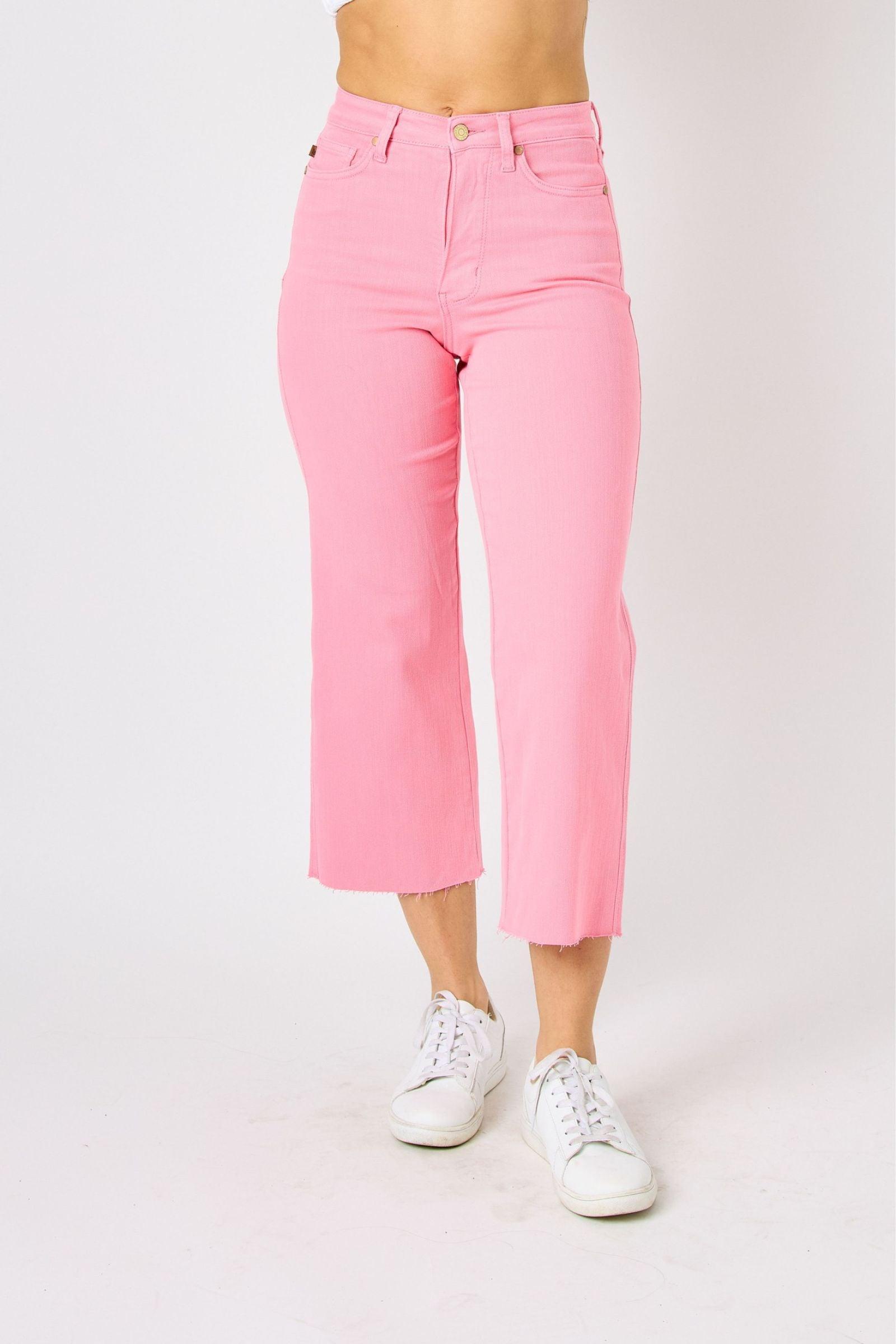 Judy Blue Tummy Control Jeans- Pink Product Image