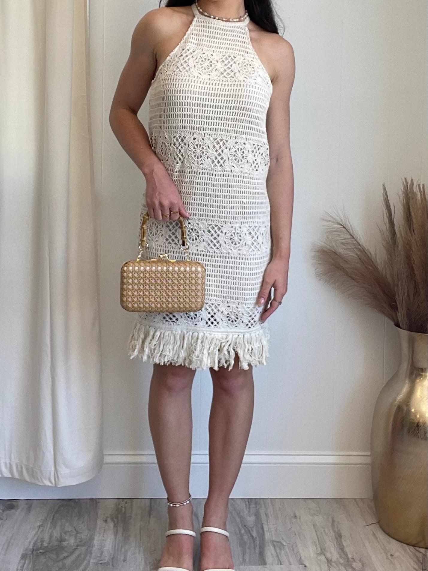 Stevie Crochet Midi Dress FINAL SALE Product Image