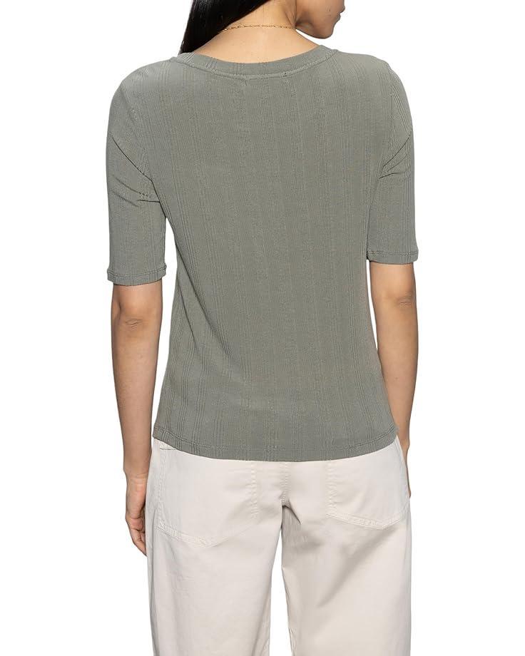 Short Sleeve Tee With Lace Sleeve Opening Product Image