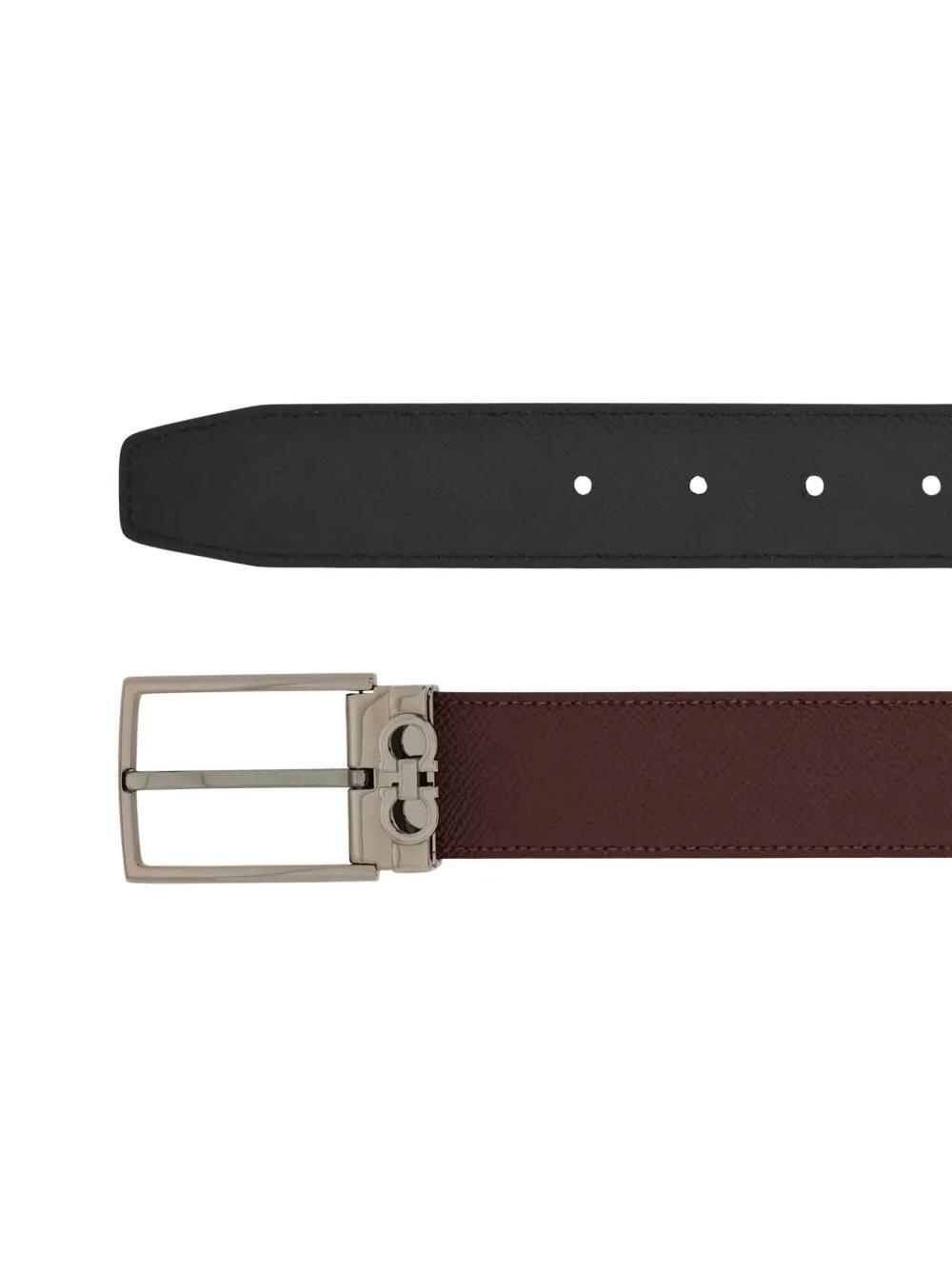 FERRAGAMO Gancini Reversible Belt In Brown Product Image