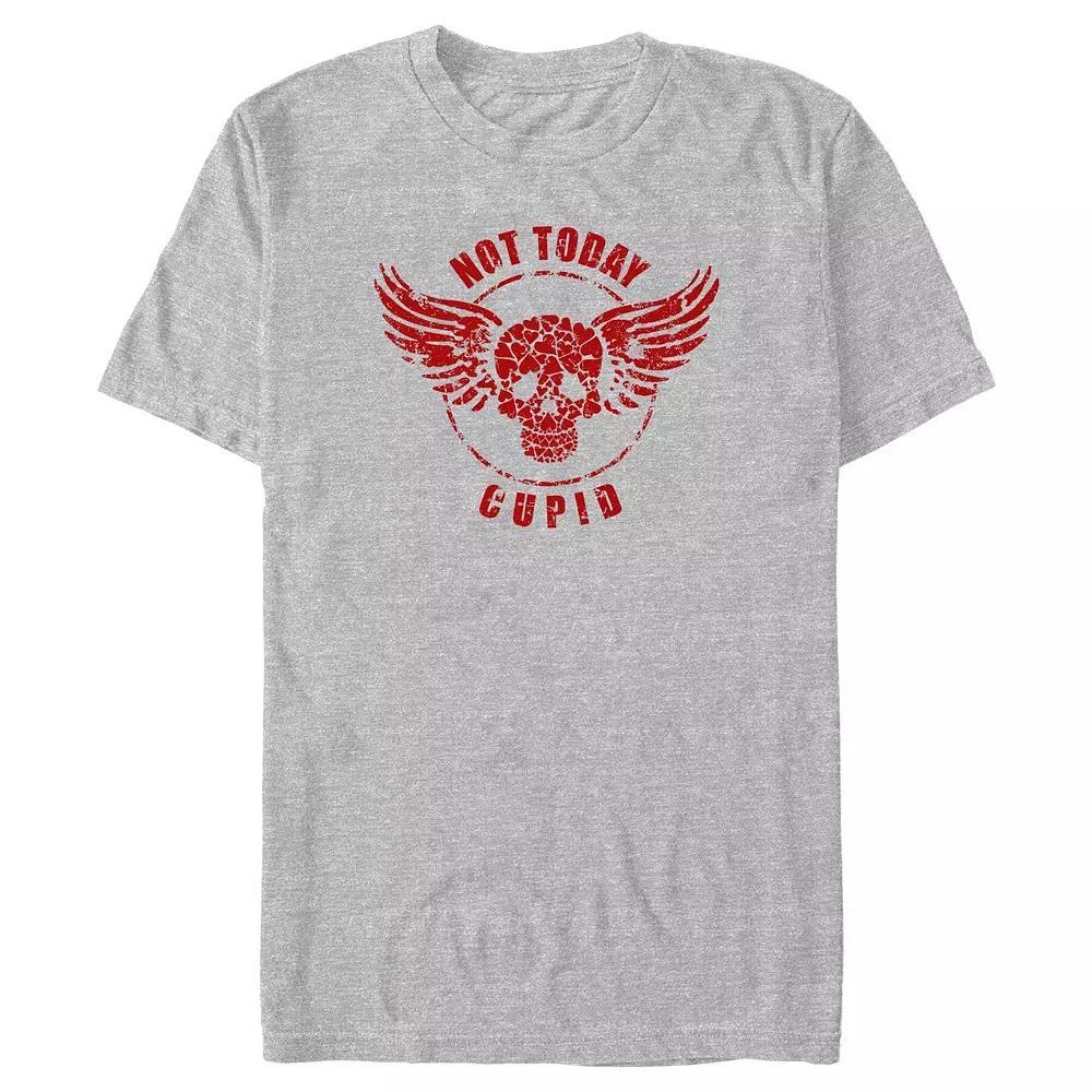 Big & Tall Not Today Cupid Graphic Tee, Men's, Size: 4XL, Athletic Grey Product Image