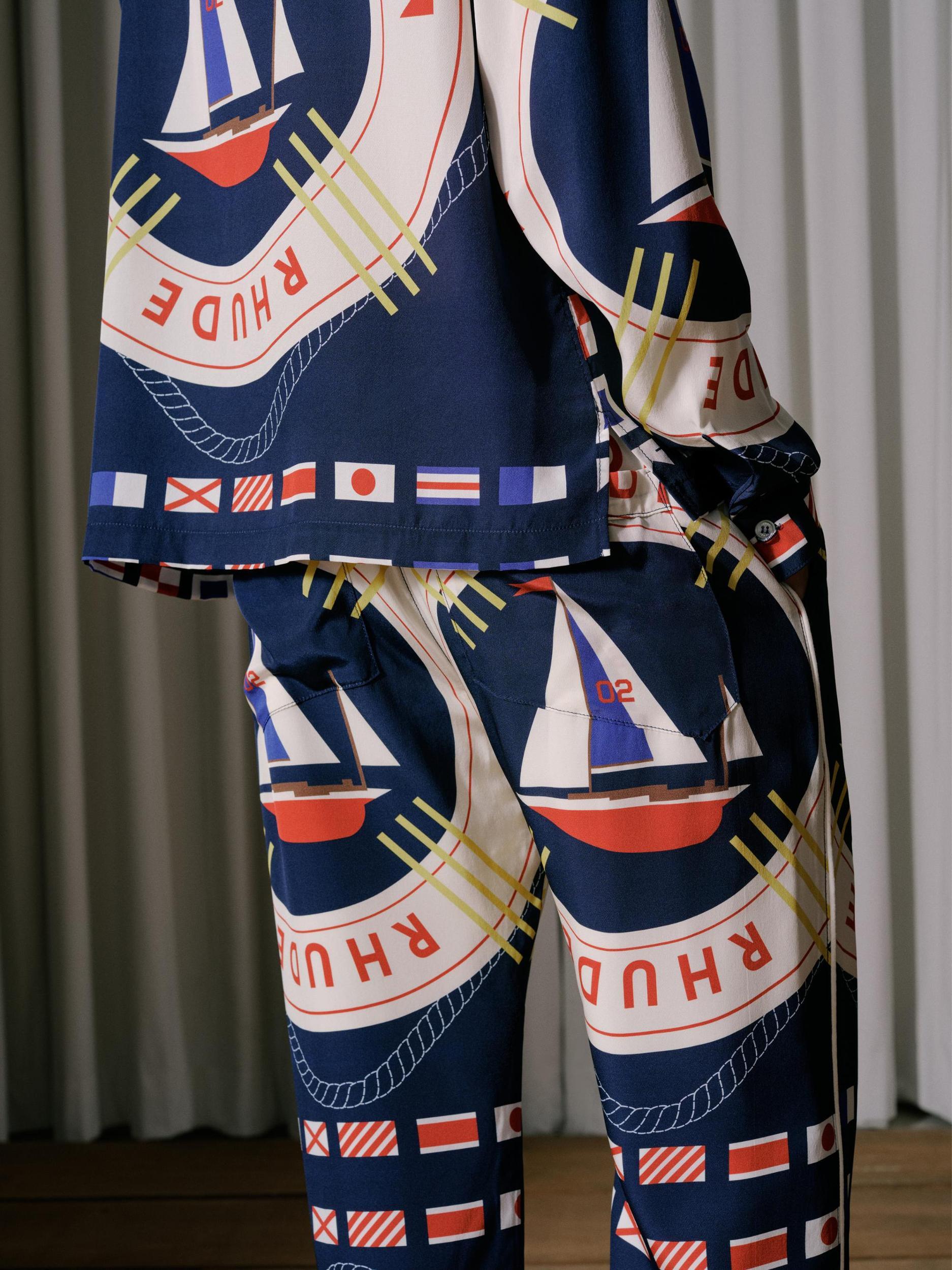 RHUDE FLAG SAIL LS SILK SHIRT Male Product Image