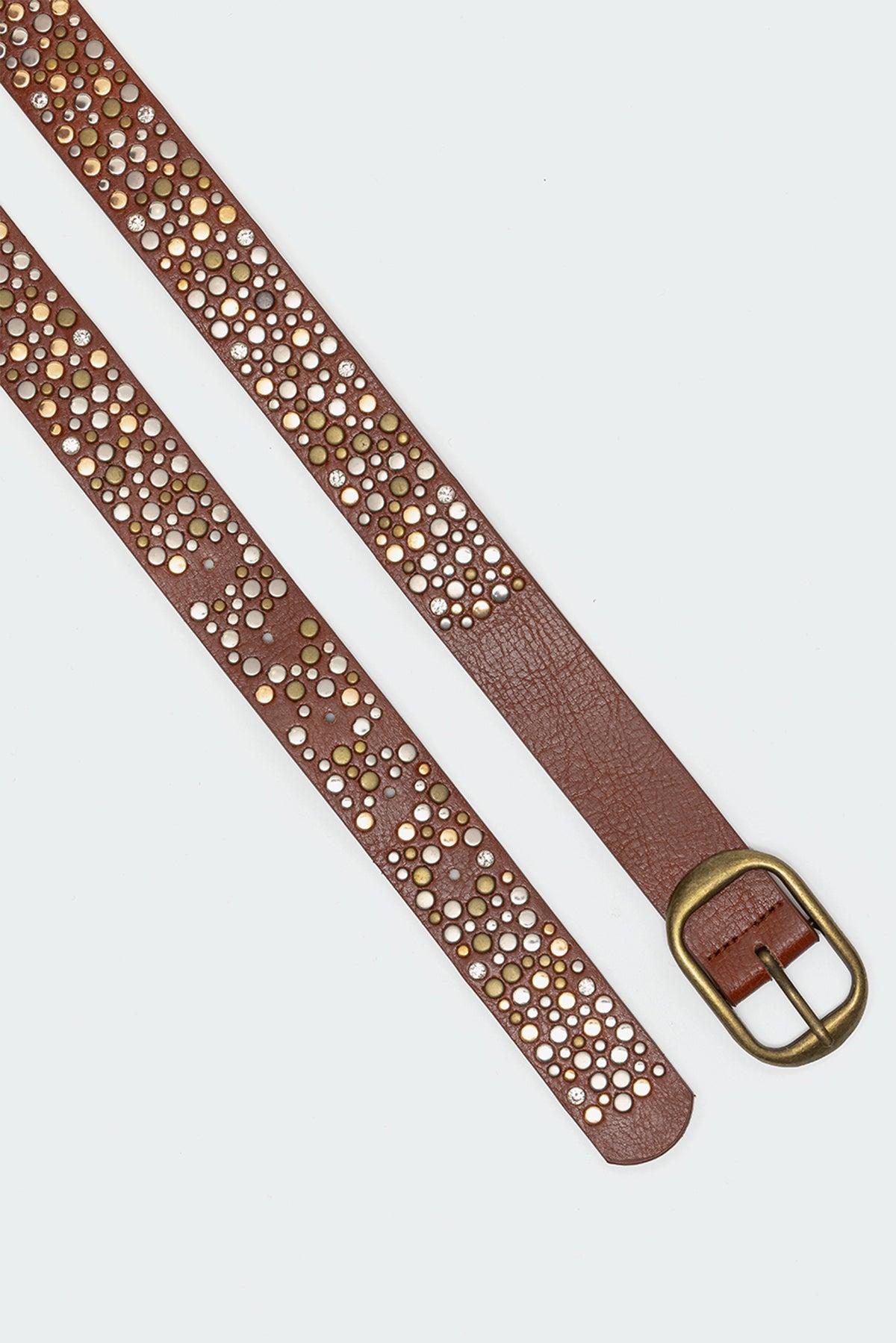 Zinia Studded Faux Leather Belt Product Image