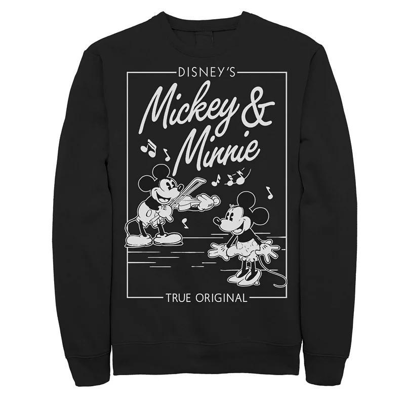 Disney's Mickey & Minnie Mouse Vintage Comic Men's Sweatshirt, Size: XL, Black Product Image