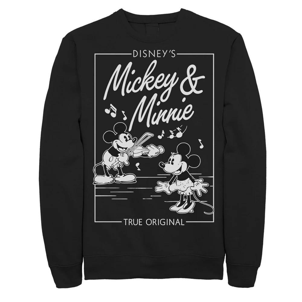 Disney's Mickey & Minnie Mouse Vintage Comic Men's Sweatshirt, Size: XL, Black Product Image