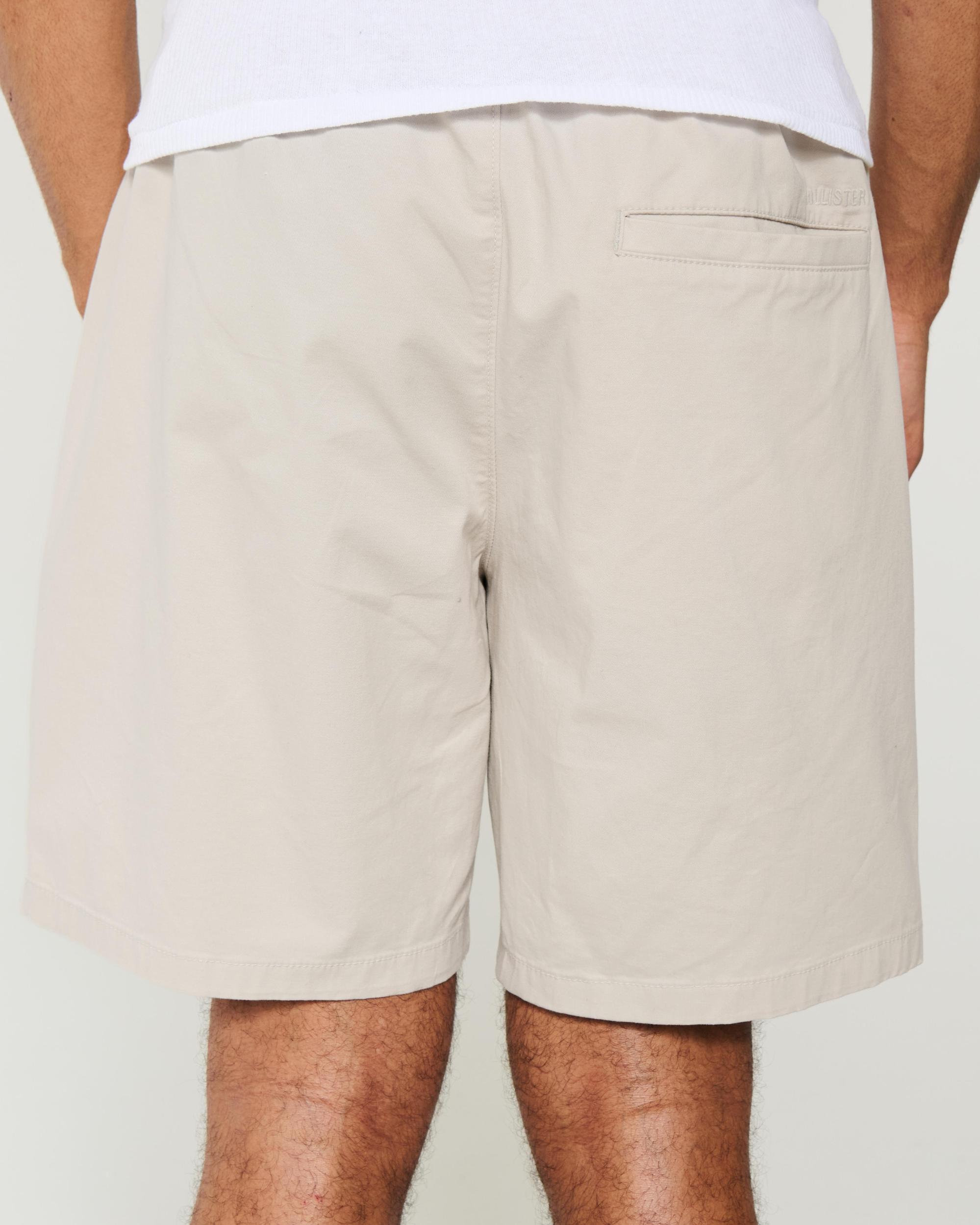 Above-the-Knee Twill Pull-On Shorts Product Image