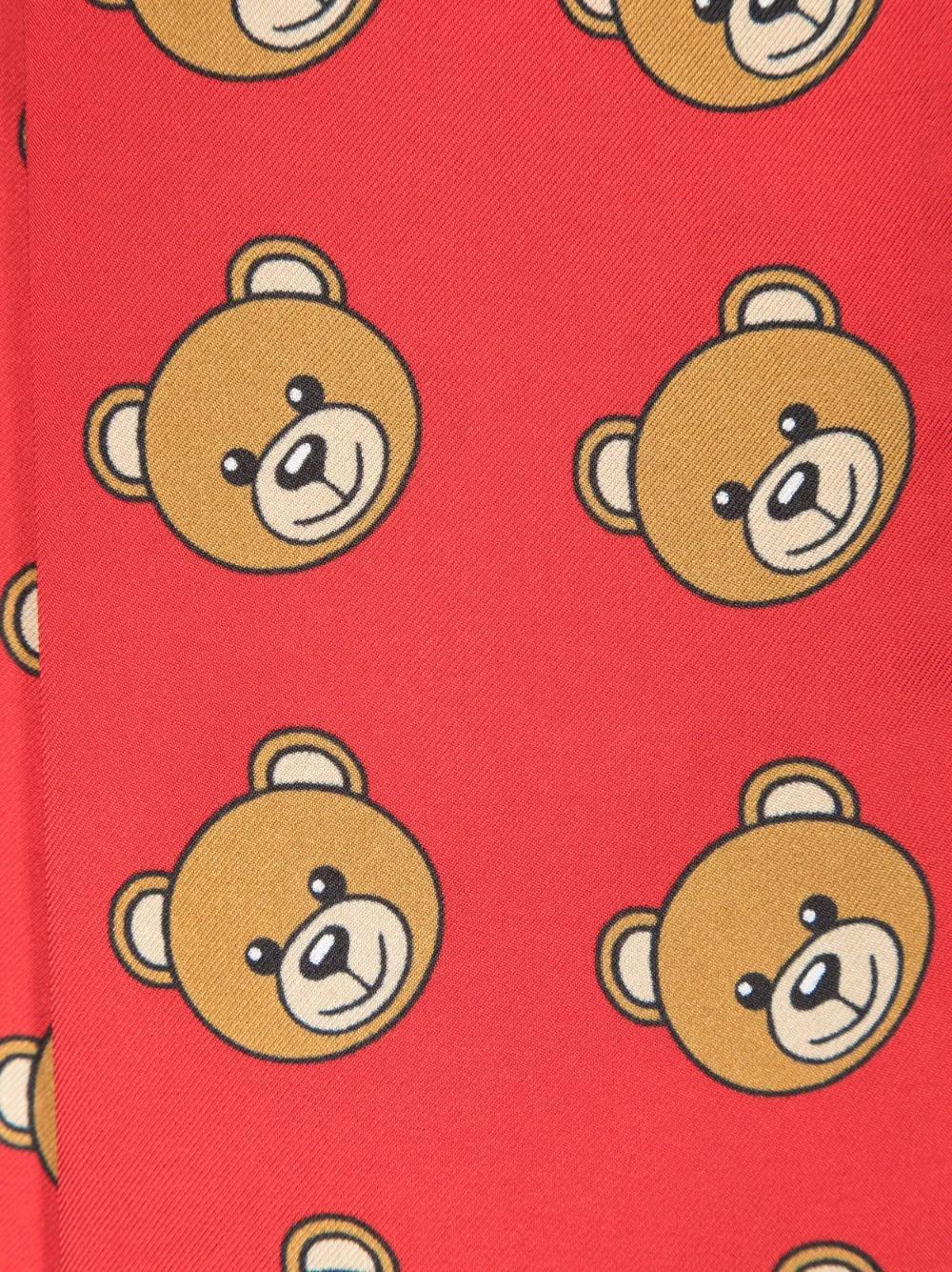Teddy Bear-motif silk scarf Product Image