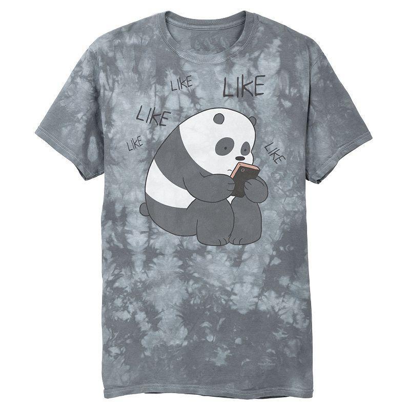 Men's Cartoon Network We Bare Bears Like Like Like Texting Graphic Tee, Size: XL, Athletic Grey Product Image