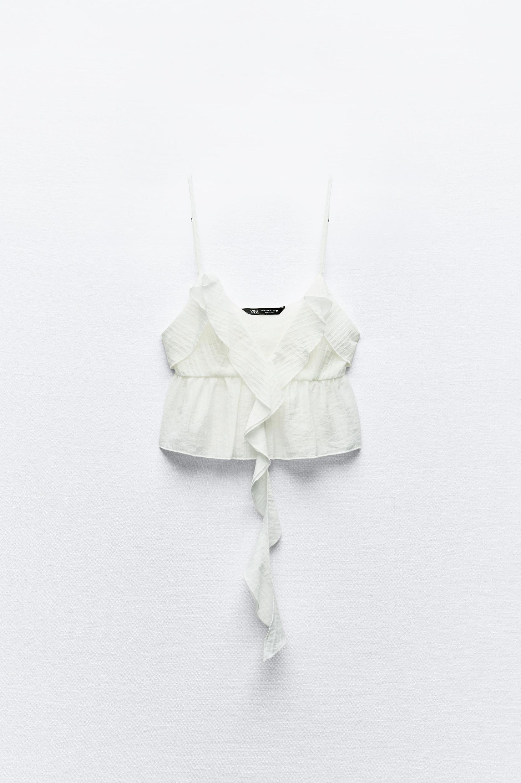 TEXTURED RUFFLED TOP Product Image