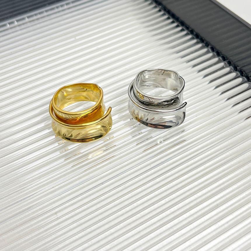 Layered Alloy Open Ring Product Image