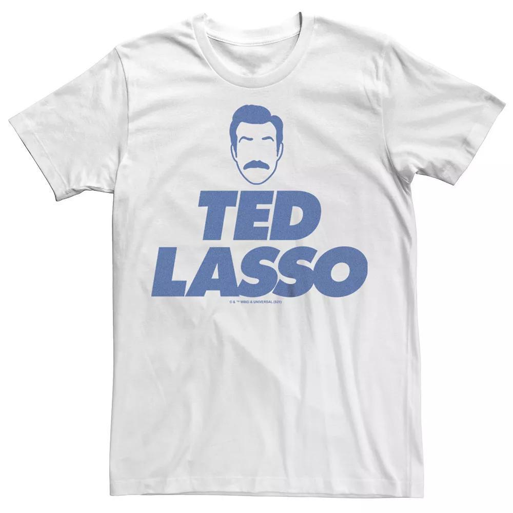 Men's Ted Lasso Face Icon Graphic Tee, Size: Large, White Product Image