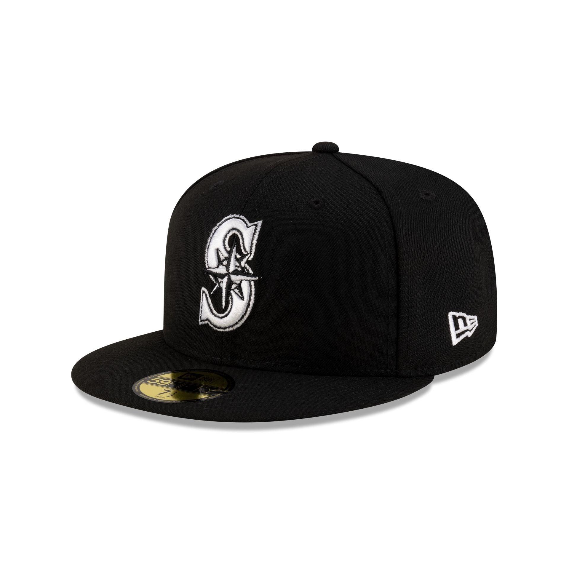 New York Yankees Black and White Basic 59FIFTY Fitted Hat Male Product Image
