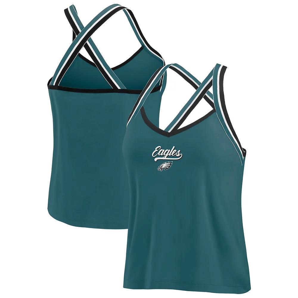 Women's WEAR by Erin Andrews Royal Indianapolis Colts Cross Strap Tri-Blend Tank Top, Size: Large, Blue Product Image