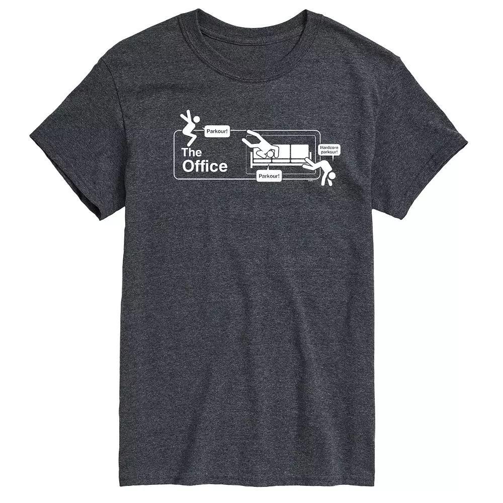 Men's The Office Parkour Logo Tee, Size: XXL, Gray Product Image