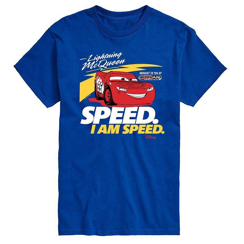Disney / Pixar's Lightening McQueen Cars Men's Speed I am Speed Graphic Tee, Size: Small, Blue Product Image