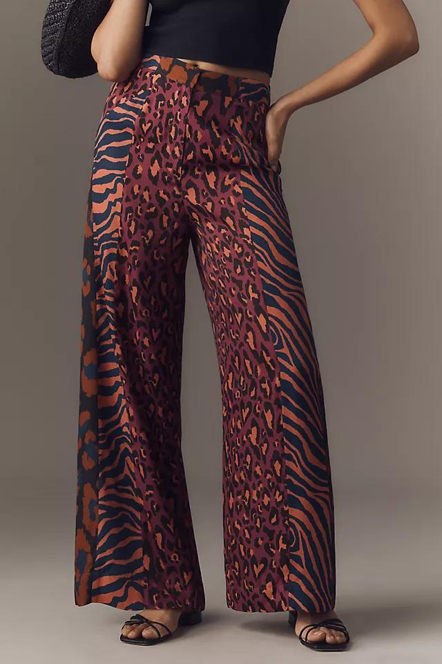 Farm Rio x Anthropologie Mixed-Print Wide-Leg Pants Product Image
