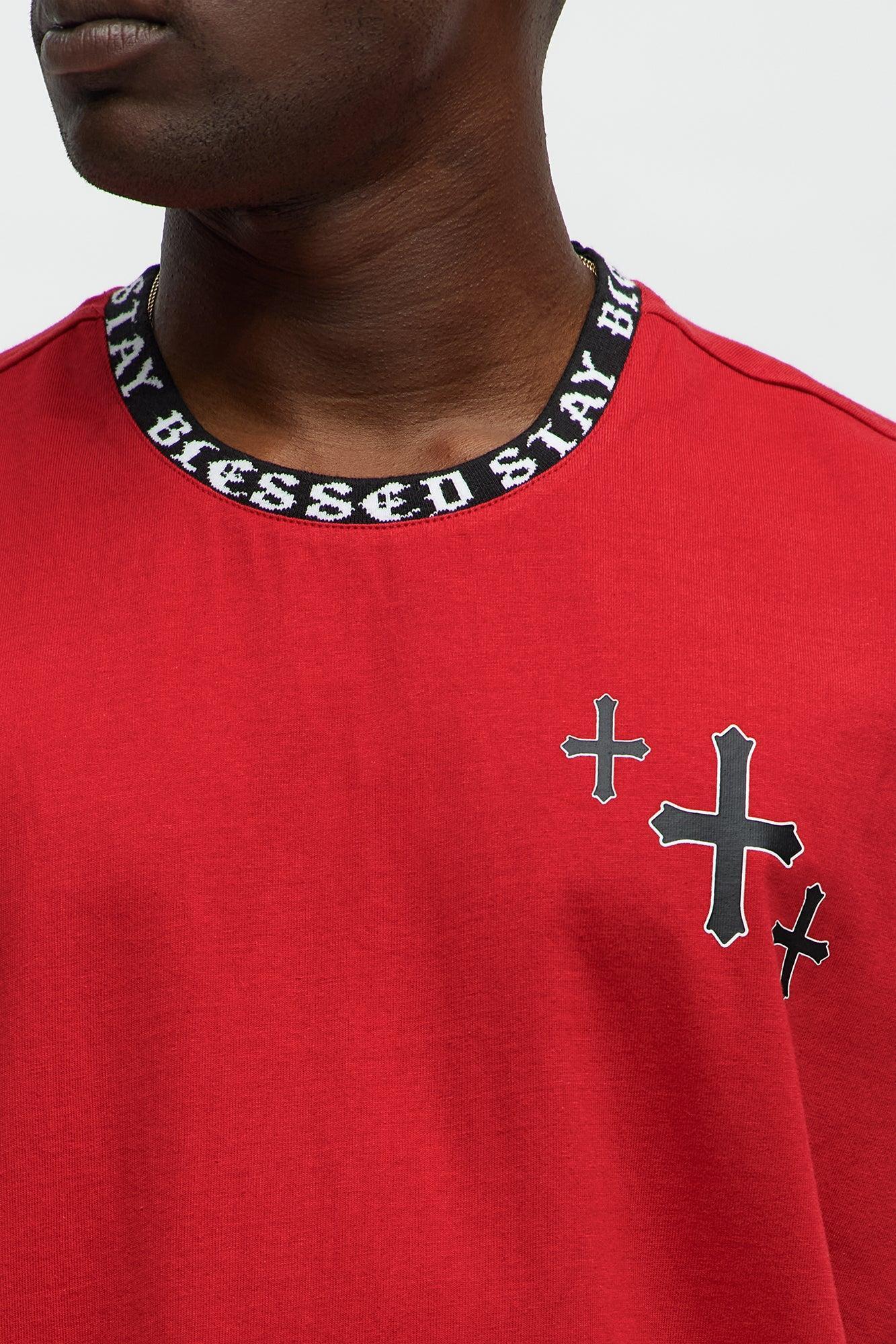 Muscle Stay Blessed Tank - Red Product Image
