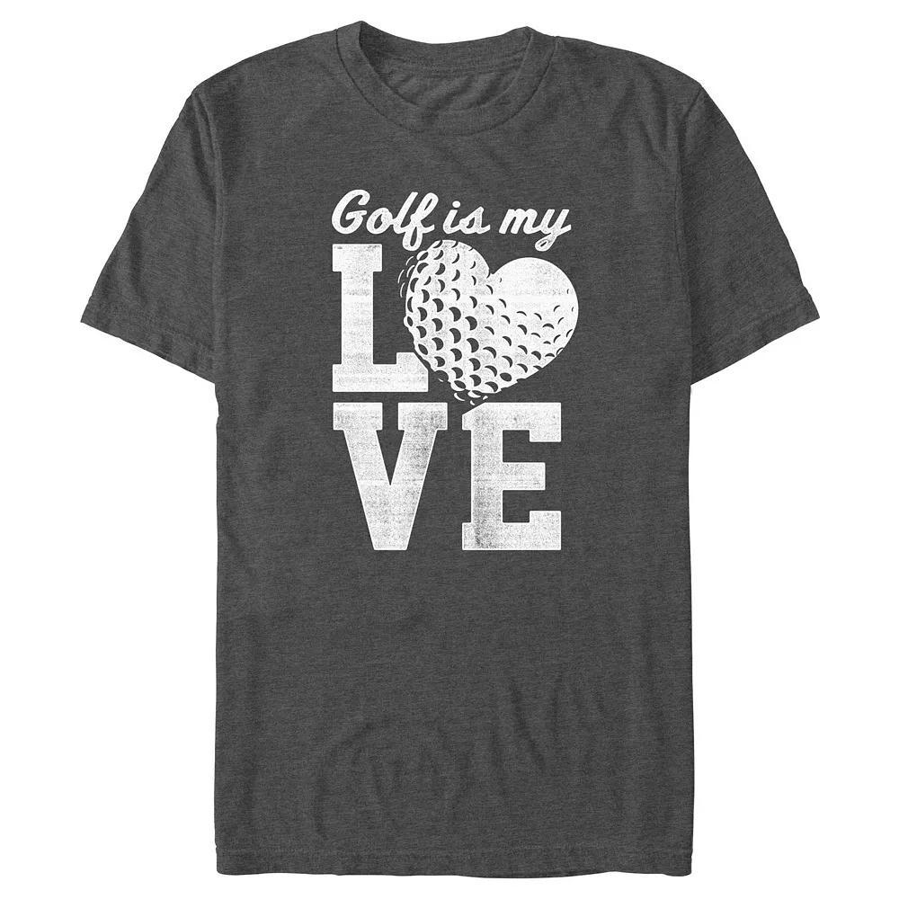 Big & Tall Golf Is My Love Graphic Tee, Men's, Size: 3XL, Grey Heather Product Image