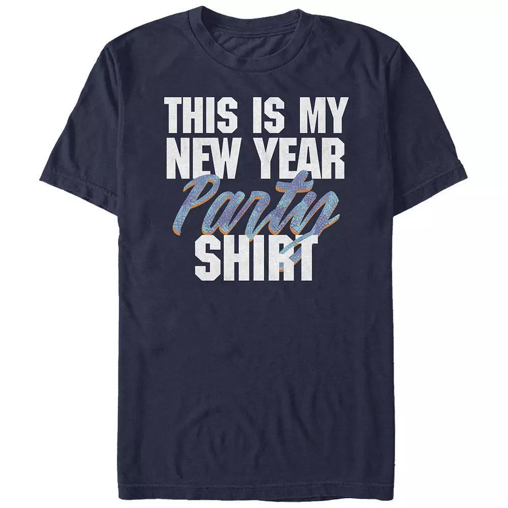 Men's This Is My New Year Party Shirt Graphic Tee, Size: XS, Blue Product Image