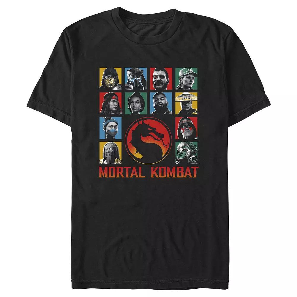Men's Mortal Kombat Mortal Kombat Fighters Graphic Tee, Size: Medium, Black Product Image