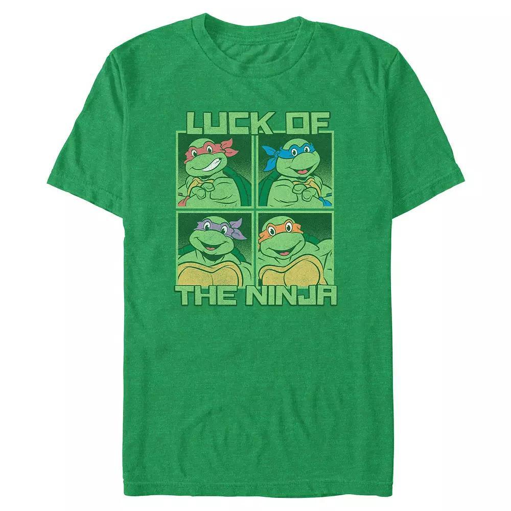 Big & Tall Teenage Mutant Ninja Turtles Luck Of The Ninja Graphic Tee, Men's, Size: 3XL, Kelly Grey Product Image