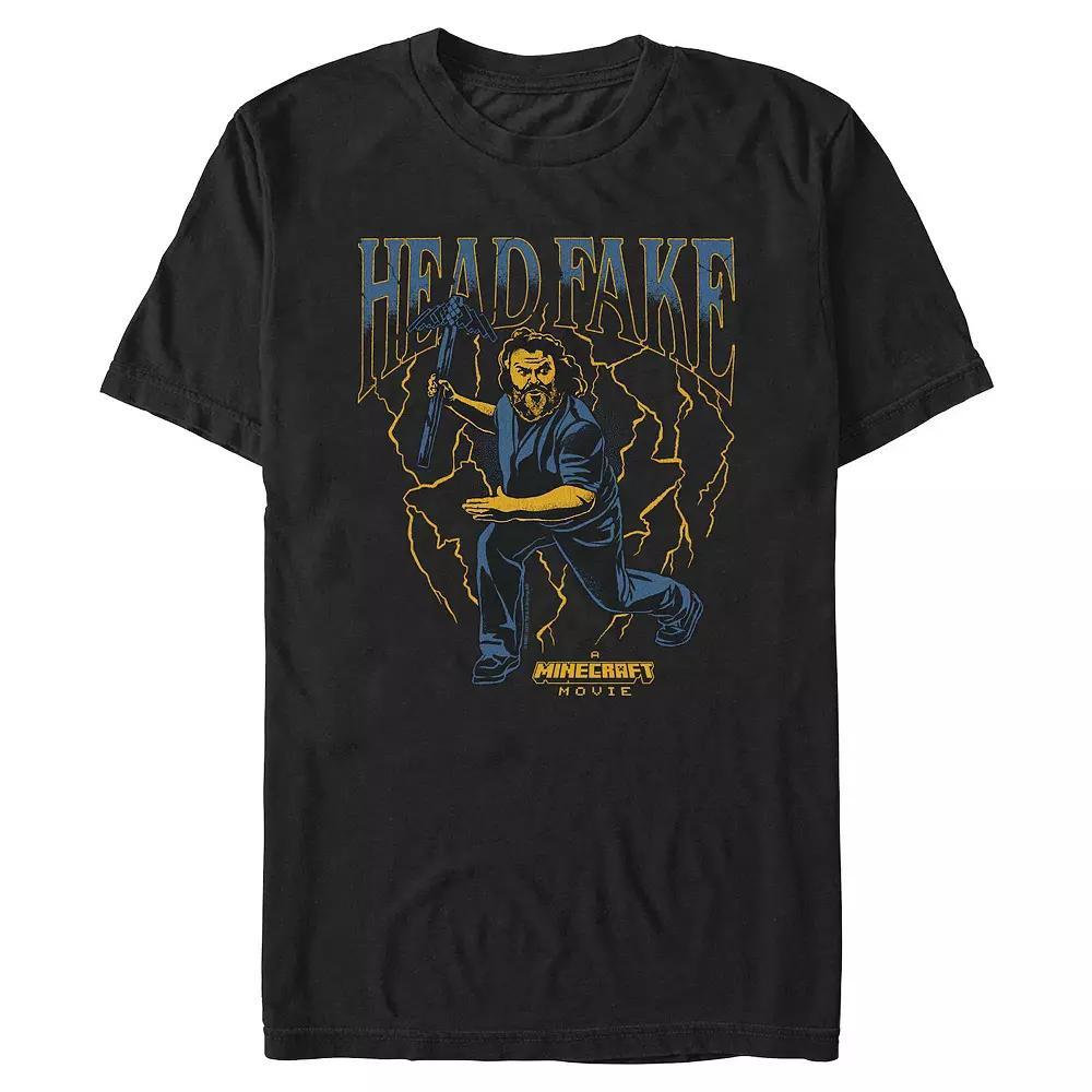 Big & Tall Minecraft Movie Head Fake Graphic Tee, Men's, Size: Large Tall, Black Product Image