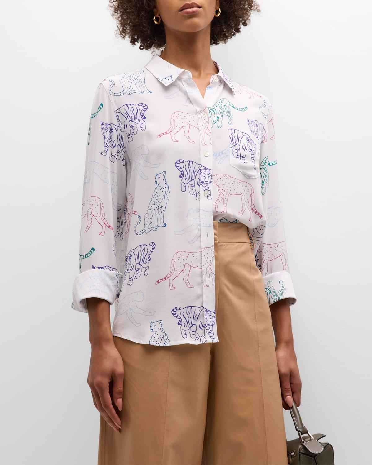 Womens Kate Silk Tiger Shirt Product Image