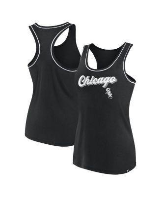 Women's Fanatics Branded Black Brooklyn Nets Wordmark Logo Racerback Tank Top, Size: Large Product Image