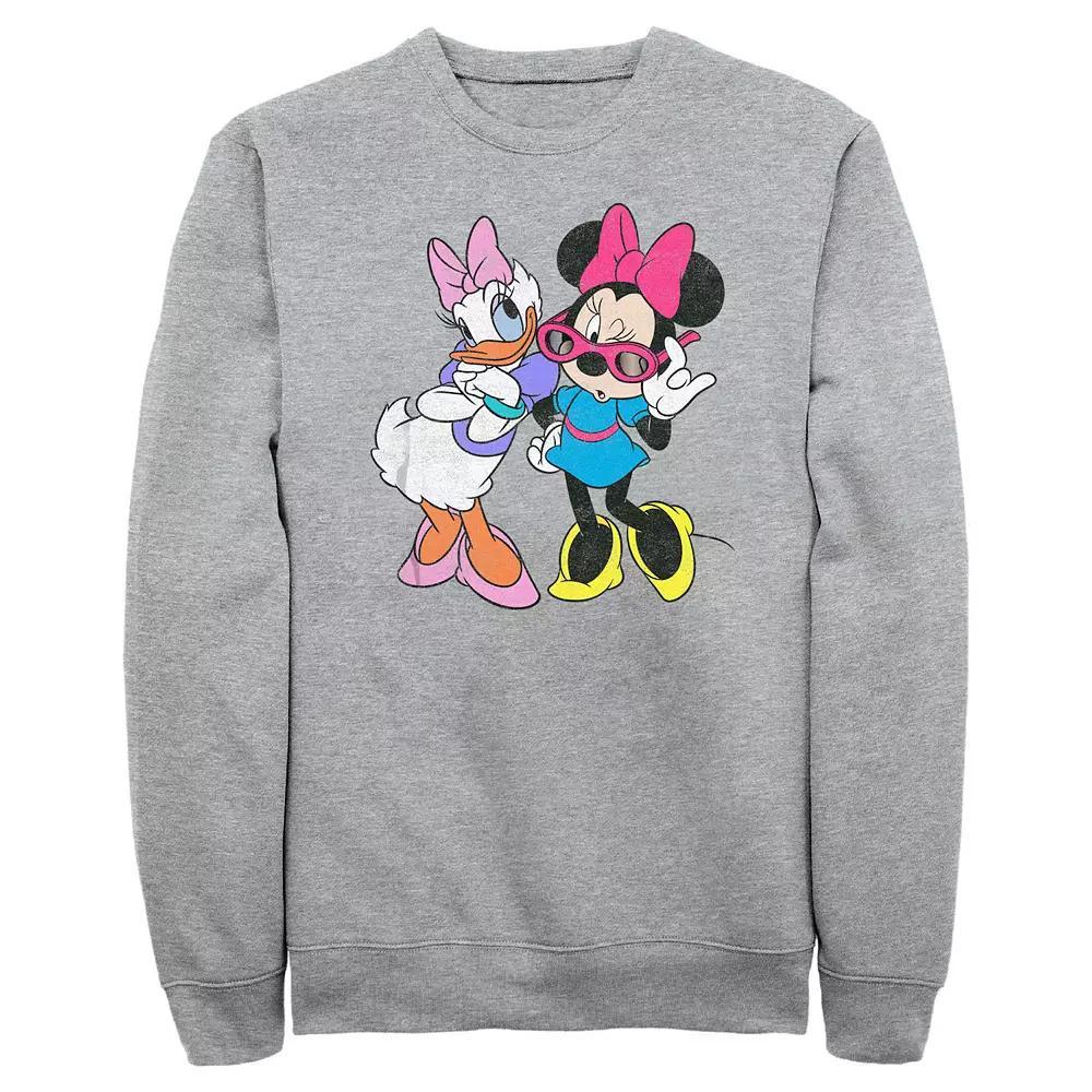 Disney's Mickey Mouse Men's Minnie & Daisy Fleece Sweatshirt, Size: Large, Athletic Grey Product Image