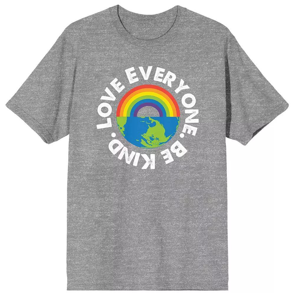 Men's Pride Love Everyone Be Kind Tee, Size: Small, Grey Product Image