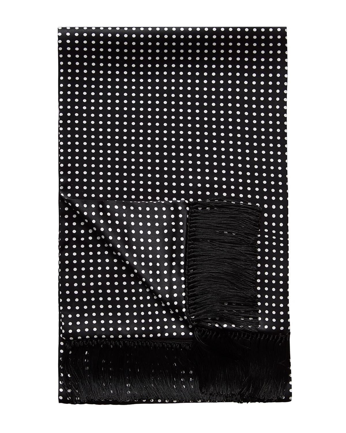Mens Polka Dot Silk Scarf Product Image