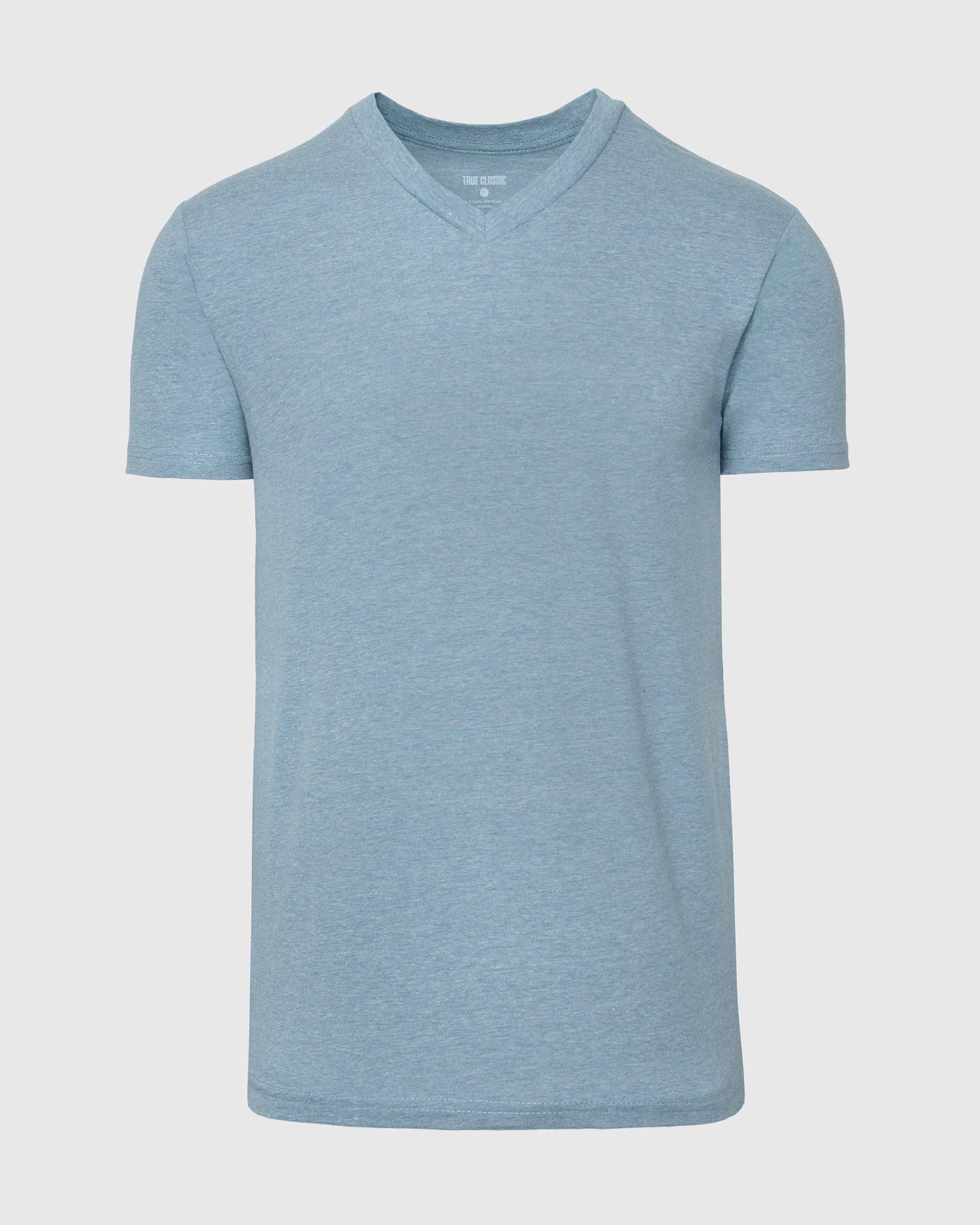 Heather Sapphire V-Neck Tee Product Image