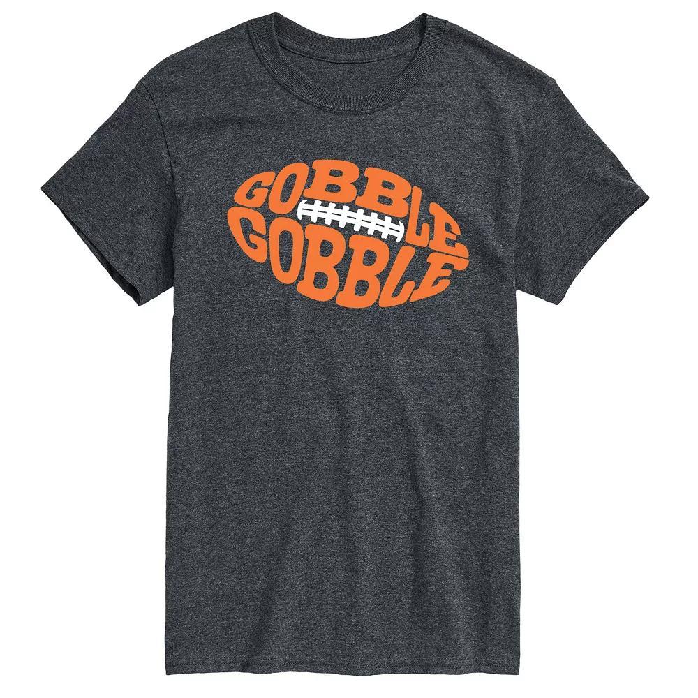 Big & Tall Gobble Gobble Football Tee, Men's, Size: 4XL Tall, Gray Product Image