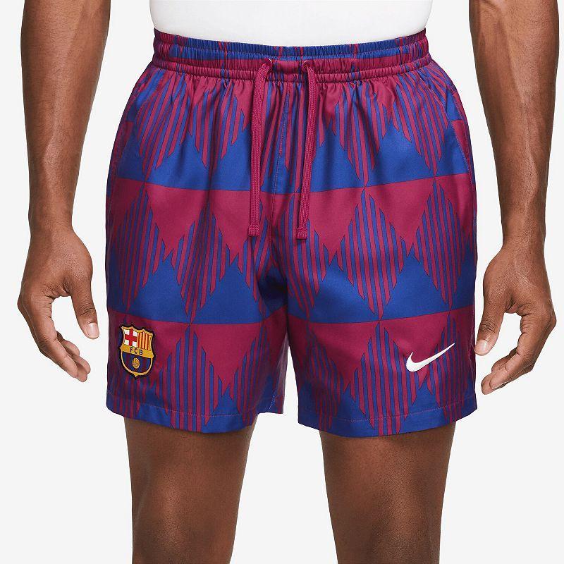 Men's Nike Red Barcelona Hi Flow Shorts, Size: Small, Bar Red Product Image