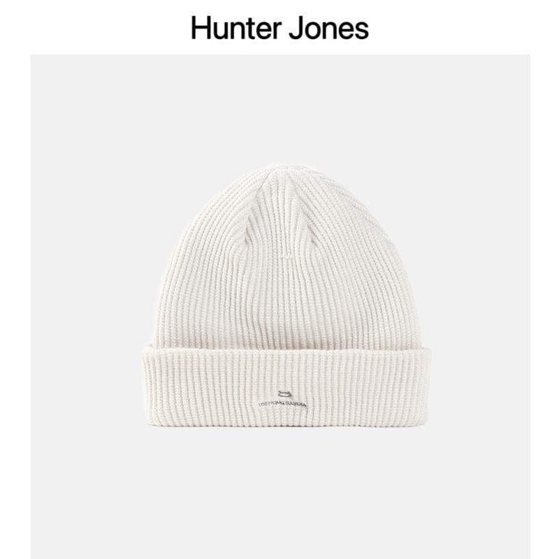 Number Embroidered Knit Beanie Product Image