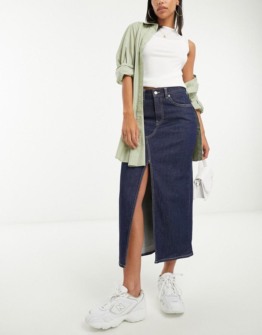 & Other Stories denim maxi skirt with split Product Image